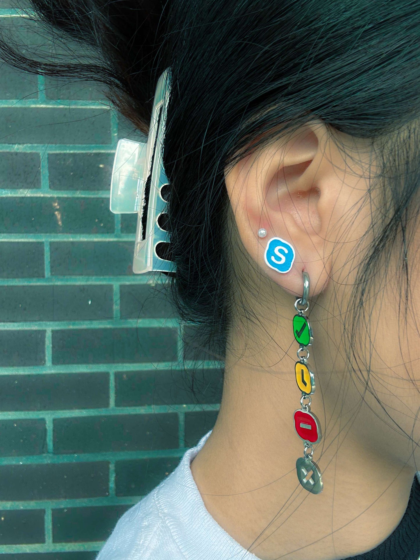 Skype Status Earrings